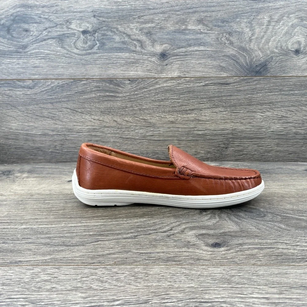 Marc Joseph New York Youth Leather Broadway Comfort Loafer Shoes‎ Size 1.5 Brown
